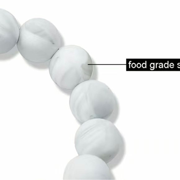 New Silicone Beaded Bracelet Keychain Vibrant Blues Gray All Seeing Eye Charm - Picture 2 of 6